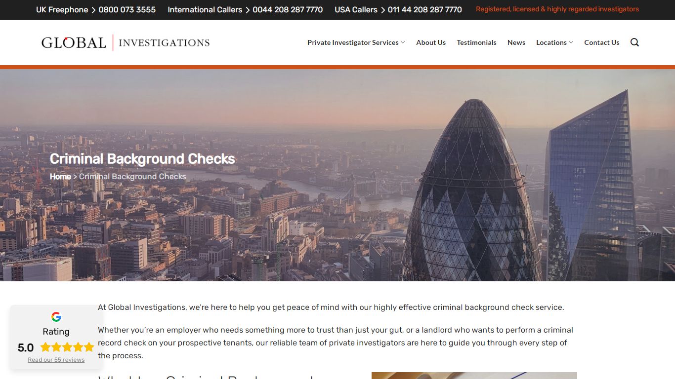 Criminal Background Checks in the UK | Global Investigations
